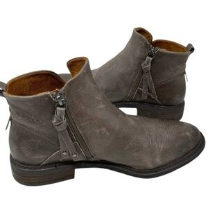 Franco Darto Hyla distressed Grey Leather Ankle Boots size 8.5